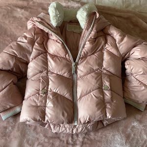 Michael Kora blush winter jacket from Nordstrom.